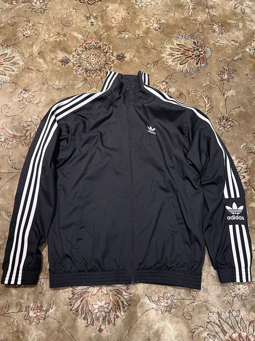 Adidas Originals Firebird Track Jacket Men’s small Black White Logo Like New